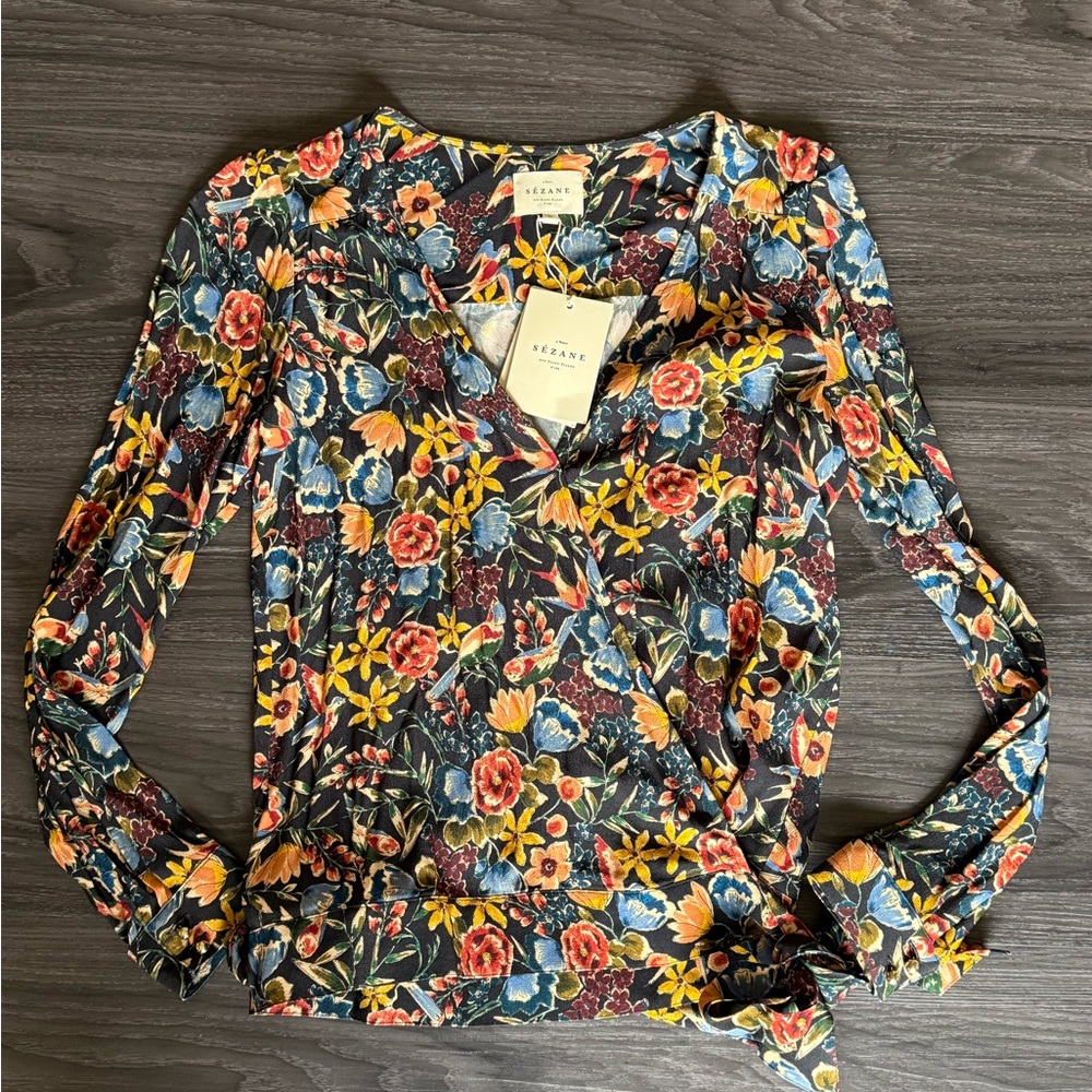 Sèzane NEW DAFNÉ BLOUSE in Birds Printed - Picture 8 of 8